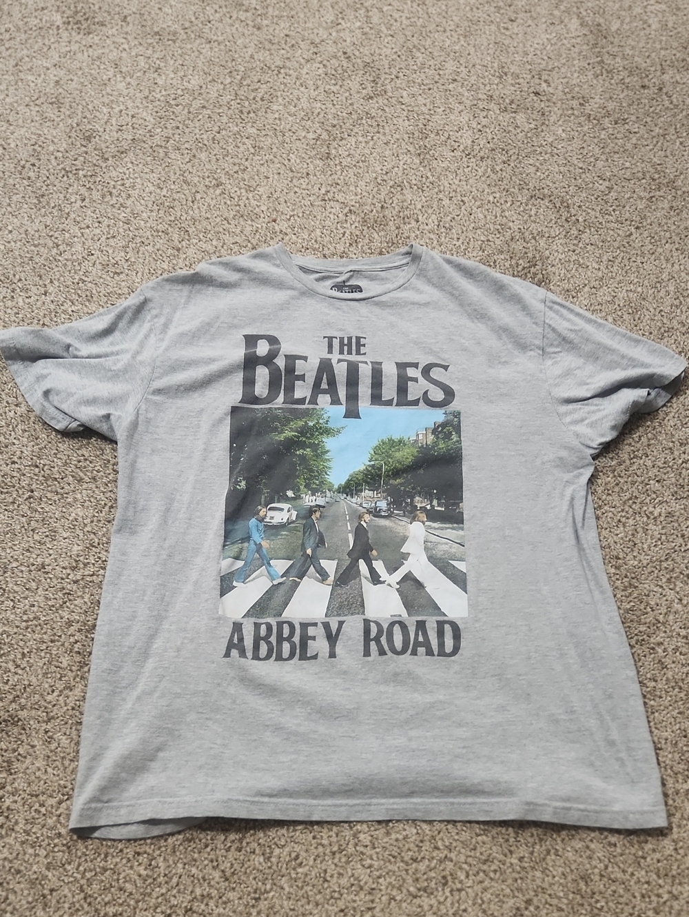 The Beatles Abbey Road Graphic Tee - Gray with Multicolor Print